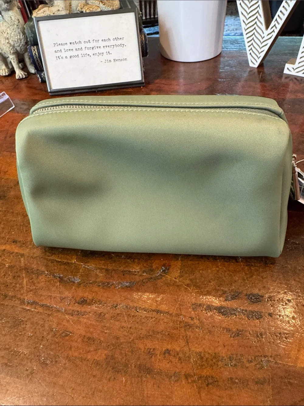kate spade Olive Green Cosmetic Pouch